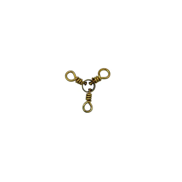Esmerillon Triple de Pesca Quita Vueltas Latón Bronceado N° 2/0 Weller x 100 Unds